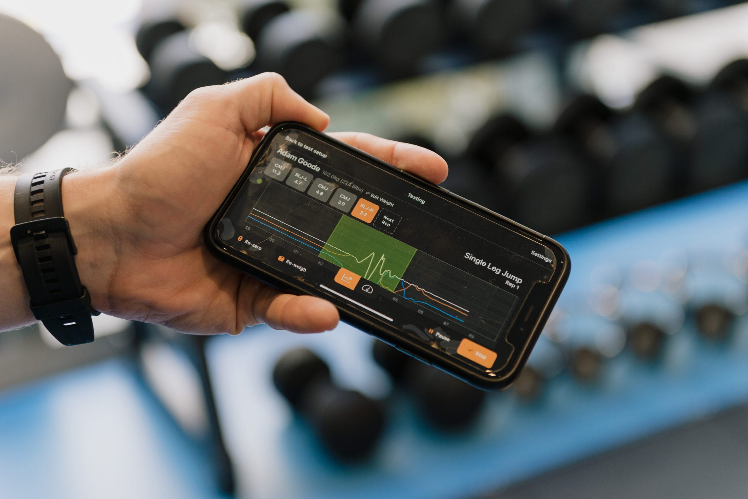 forcedecks app on phone strength and conditioning