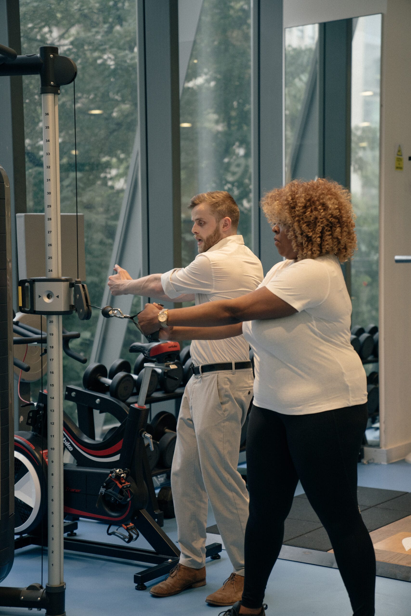 physiotherapy workout in recovery gym