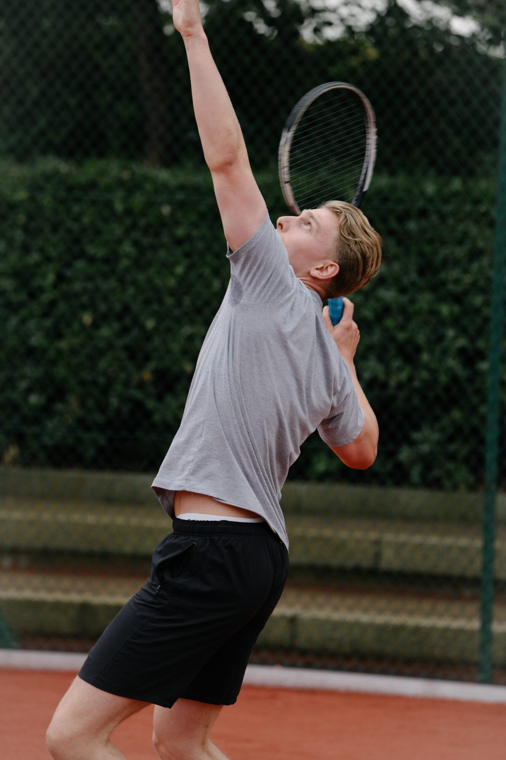 man playing tennis