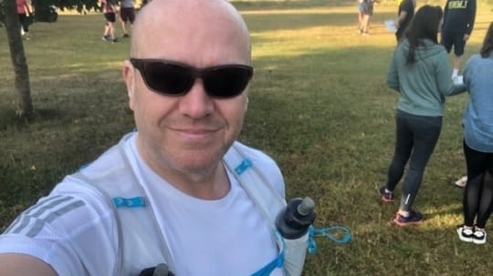 close up of a runner